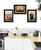 Set Of Three Harvest Moon Black Framed Print Kitchen Wall Art N270-407946