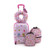 5 Piece Kids Luggage Set with Backpack  Neck Pillow  Name Tag  Lunch Bag-Pink - Color: Pink D681-BN10025ZM