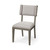 Set Of Two Brown And Light Gray Upholstered Fabric Open Back Side Chairs N270-380407