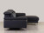 Navy Blue Italian Leather L Shaped Two Piece Sofa and Chaise Sectional N270-343949