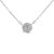 .925 Sterling Silver 1/2 Cttw Round Diamond Medallion Multi-Strand Tri Pendant 18" Necklace (H-I Co N162-90-2525WDM