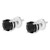 14K White Gold 3.00 Cttw Round Brilliant-Cut Black Diamond Classic 4-Prong Stud Earrings with Screw N162-74-6002WBK