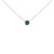 14K Rose Gold 2.0 Cttw Bezel Set Blue Diamond Solitaire Pendant Necklace  - 18" Inches N162-84-8710RBD