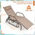 Outdoor Chaise Lounge Glider Chair with Armrests and Pillow-Rustic Brown - Color: Rustic Brown D681-NP11031CF