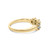 10K Yellow Gold 1/2 Cttw Miracle Set Round Diamond Three Stone Illusion Plate Ring (I-J Color, I2-I N162-019641R700