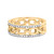 10K Yellow Gold 1/5 Cttw Diamond Two Row Cuban Link Ring (I-J Color, I2-I3 Clarity) - Size 9 N162-021066R900