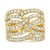 10K Yellow Gold 3.00 Cttw Diamond Multi Row Bypass Wave Cocktail Band Ring (J-K Color, I1-I2 Clarit N162-019863R900