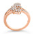 14K Rose Gold Plated .925 Sterling Silver 1/2 Cttw Diamond Scatter Composite Bypass Ring (I-J Color N162-016392R600