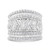 .925 Sterling Silver 2.0 Cttw Diamond Edge Multi-Row Ring Band ( J-K Color, I3 Clarity) - Ring Size N162-021561R500