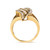 10K Yellow Gold 1/2 Cttw Round and Baguette Cut Diamond Cocktail Ring (H-I Color, I1-I2 Clarity) N162-11-2143YDM