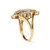 10K Yellow Gold 1/2 Cttw Round and Baguette Cut Diamond Cocktail Ring (H-I Color, I1-I2 Clarity) N162-11-2143YDM