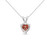IGI Certified 14K White Gold Martini Set 1.00 Cttw Lab Grown Pink Heart Diamond Solitaire 18" Penda N162-84-7776WLP