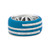 .925 Sterling Silver Turquoise Enamel 5/8 Cttw Round Diamond Wide Band Statement Ring (F-G Color, V N162-020067RD01