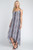 Women's Snakeskin Print Maxi Tank Dress T396-MMD4169-BLK-S