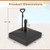 Mobile Patio Umbrella Base Water Sand Fillable Market Table Umbrella Stand with 3 Wheels-Black B593-NP12269