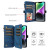 Color: Blue, Material: aluminum - Zipper Multi 9 Cards Wallet Case for OPPO Reno 12 10 8 7 6 5 Pro  F640-12000041536855596