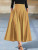 Color: Khaki, Size: M, Ships From: CHINA - New In Dresses Solid Color A-line Skirts for Woman Cloth F640-12000047018155580