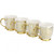 Gibson Home Gold Finch 4 Piece 16.7oz Electroplated Fine Ceramic Mug Set in Gold D970-131001.01