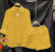 Color: Yellow, Size: S - Fashion White Long Sleeve Shirt And Shorts Two Piece Sets Women 2024 Summe F640-12000041582177161