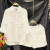 Color: creamy-white, Size: S - Fashion White Long Sleeve Shirt And Shorts Two Piece Sets Women 2024 F640-12000041582177167