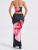 Color: black, Size: S - CHRONSTYLE Sexy Women 2 Pieces Outfits Floral Print Tube Tops and Elastic W F640-12000039469915528