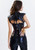 Jacquard Buckle-up Zipper Steampunk Faux Leather Corset with Cap Sleeve Shrug H721-WKDK001+1716