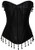 Black Mysterious Frilly Low Bust Corset Bustier H721-AE2652