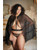 Allure Lace & Mesh Cape w/Attached Waist Belt (G-String NOT included) Black QN X615-AL186002-BK-OQ
