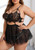 Plus Size Floral Frenzy Babydoll Set H721-YSF904