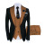 Color: Khaki, Size: XS - Men Suits 3 Pieces Tailored Best Man Groom Wedding Tuxedo Slim Fit Jacquar F640-12000031682934852