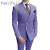 Color: Lavender, Size: M - Fanlifujia Store 2024 Casual Sky Blue Men Suits Double Brested Peak Lape F640-12000038509519179