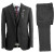 Color: Dark Grey, Size: L - 3 Piece Men Suit Tweed Herringbone Double-Breasted Wedding Tuxedos Size F640-12000040885311293