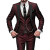Color: Burgundy, Size: M - Teal Green Suit for Menfull Man Suit3 Pieces Blazer Vest and Pants Setme F640-12000044408894623
