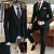 Color: Navy Blue, Size: XL, Ships From: CHINA - Groom Wear 3 Pieces Gray Men Suits 2021 Slim Fit Pe F640-12000020352854303