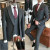 Color: Navy Blue, Size: XL, Ships From: CHINA - Groom Wear 3 Pieces Gray Men Suits 2021 Slim Fit Pe F640-12000020352854303