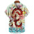 Color: SKY BLUE, Size: L - Summer Men's Dragon Pattern Element Shirt Social Casual Vintage Hawaiian F640-12000039223656035