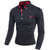 Color: Black, Size: L - Polka Dot T-shirt Men's Casual Slim Long Sleeve Q119-CJNSTXDS00039-Black-L