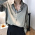 Color: Coffee, Size: L - All-match Satin Finish Shirts And Blouses Women Clothing Casual Top OL Lon F640-12000038605692363