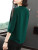Color: green, Size: M - Women Spring Summer Style Blouses Tops Lady Casual Bow Tie Colloar Half Lac F640-12000032362922446