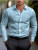 Color: Sky blue, Size: S - 2024 Men's Shirts 10 Colors Long Sleeve Striped Lapel Hawaiian Vacation  F640-12000039556897357
