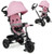 4-in-1 Baby Tricycle Toddler Trike with Reversible Seat and 5-Point Safety Harness-Pink - Color: Pi D681-TQ10182PI