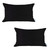Set Of 2 Black Solid Lumbar Pillow Covers N270-392711 Set Of 2 Black Solid Lumbar Pillow Covers N270-392711