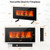 36 Inch Electric Wall Mounted Freestanding Fireplace with Remote Control-Black B593-FP10068US
