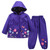 Color: Dark Blue, Child size: 120cm - Children's Suit Flower Windproof Rainproof Hooded Jacket Q119-CJYE122295013MN