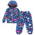Color: Navy blue, Child size: 130cm - Children's Suit Flower Windproof Rainproof Hooded Jacket Q119-CJYE122295029CX