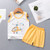 Color: Orange, Size: 100cm - Children's vest shorts suit Q119-CJWJNHNT03243-Orange-100cm