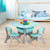 Children Kids Activity Table & Chair Set Play Furniture W/Storage-Blue - Color: Blue D681-HW56085GN