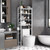 White Over the Toilet Storage Freestanding Industrial Metal Wood Shelving Unit Q280-WAMFTS54928514