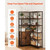  6 Tier Corner Bookshelf, 70" Tall Corner Bookcase with Storage Cabinet, 2 Barn Doors & 10 Storage  E415-ZLSZJSNJTMK7N90ZV001V0