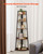  5 Tier Corner Shelf, 70" Tall Corner Bookshelf with Metal Frame & Wooden Shelves, Industrial Corne E415-ZLSZJSNJTMK7YJ7FI001V0